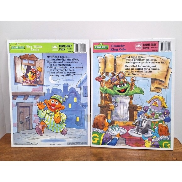 Lot of 1980's Frame Tray Puzzle Golden Pound Puppies Sesame Street Horse Kids - Picture 15 of 16